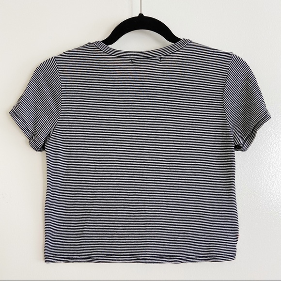 Hippie Chic STRANGER Striped Black Crop Top XS - Picture 4 of 6